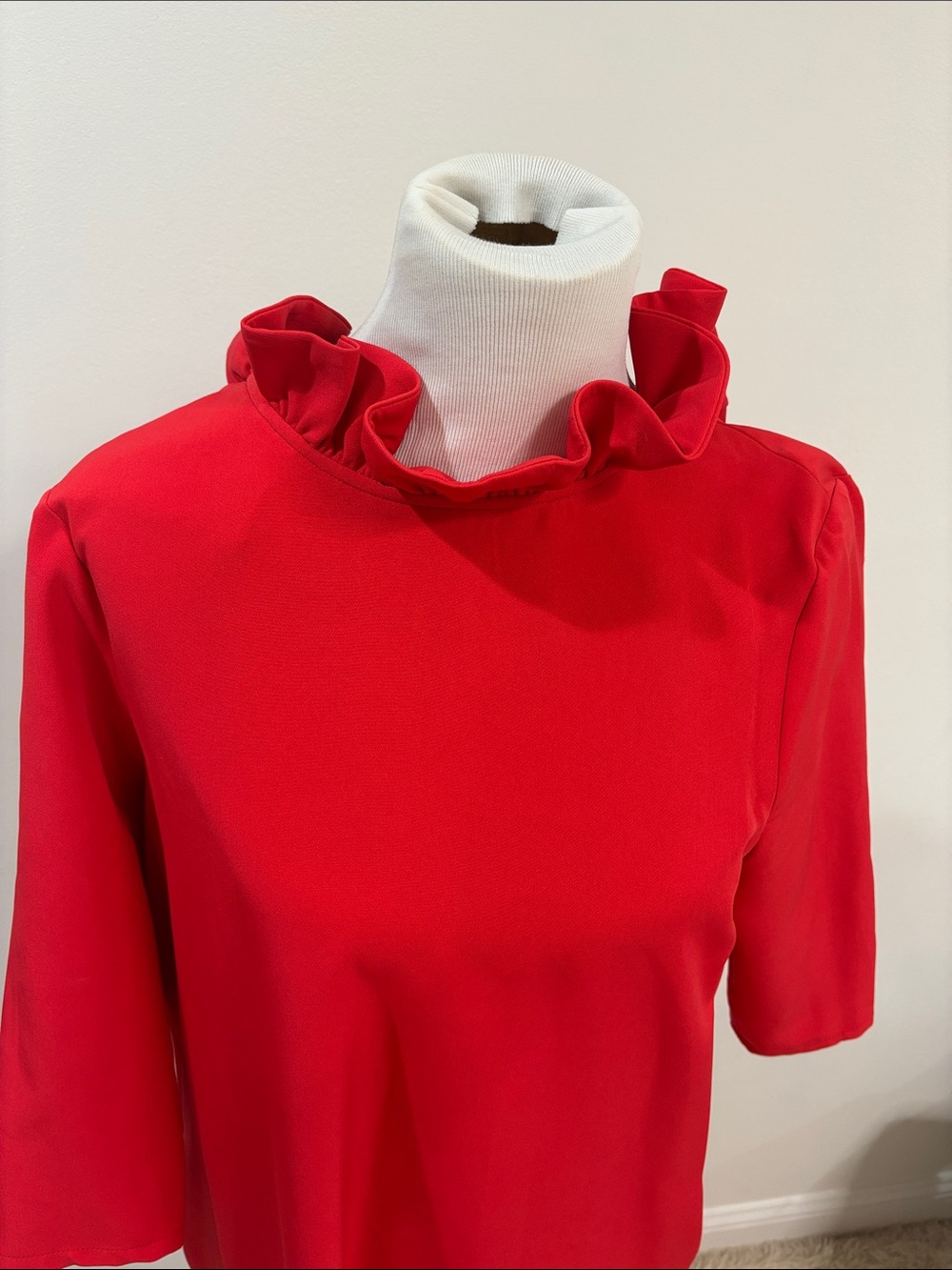 Tuckernuck Red Ruffle-Neck Mini Dress - Picture 2 of 11